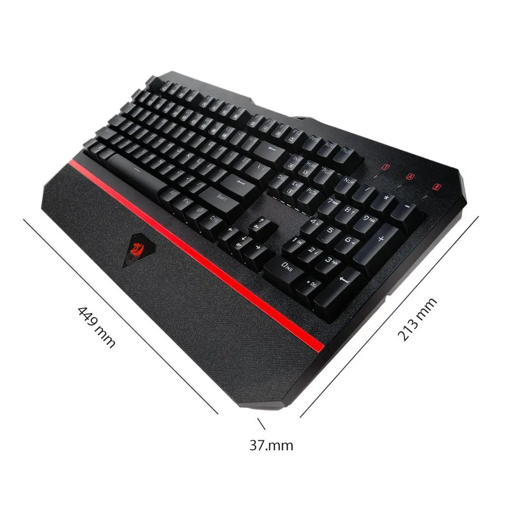 Redragon K558 ANALA Механическая игровая клавиатура, светодиодный, радужная подсветка, 104 клавиш, анти-привидение, Teclado Gamer, плавающий синий переключатель, USB