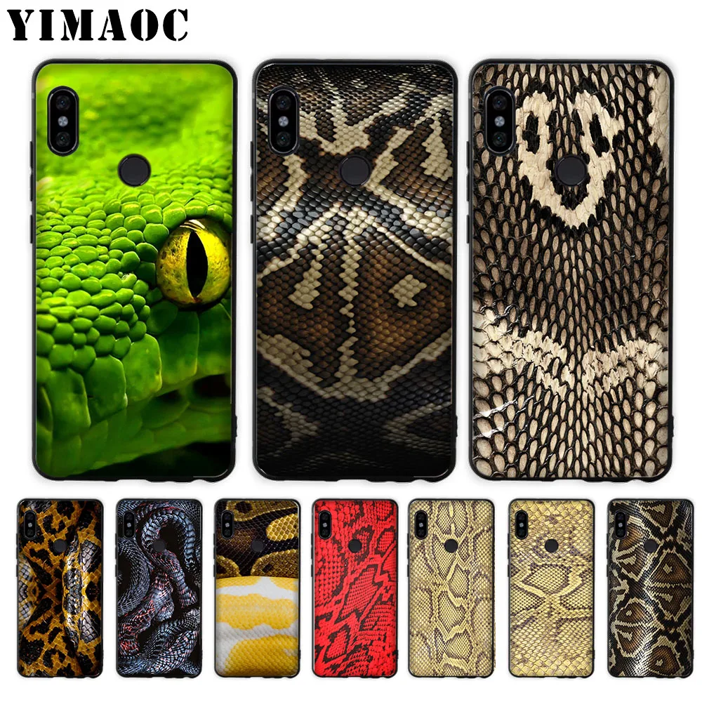 

YIMAOC python snake skin Soft Case for Xiaomi Mi5 Mi5S Mi6 Mi9 Mi8 Lite SE A1 A2 Lite Pocophone F1 MAX 3