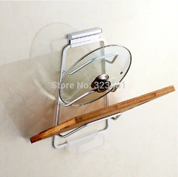 Aluminium Kitchen Organizer Wall Mounted Kitchen Rack for Dish and Pot lid cover plate holder Storage Shelf Rack accessories