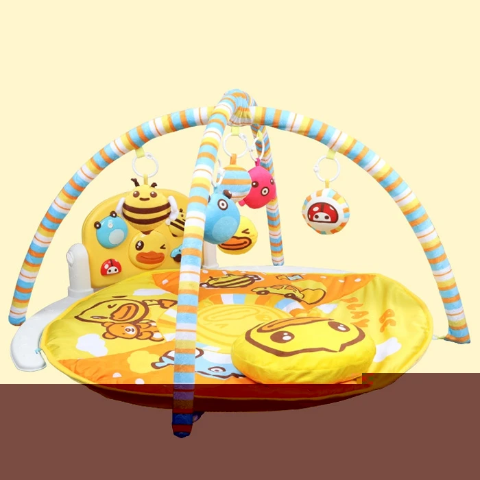 

Baby Piano Music Play Mats WL-BD042 Pedal Music Fitness Stand Double Ring Fitness Frame Music Bed Bell Play Gym Toy Kids
