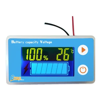 

CPTDCL 10PCS Multifunctional 12V-48V LCD Battery Capacity Monitor Gauge Meter for Lead-Acid Battery Motorcycle Golf Cart Car