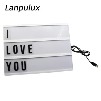 

Lanpulux Message Board Light Fixtures 3D LED With Controller Creative Design Night Lamps Indoor Home Decoration Family Gifts