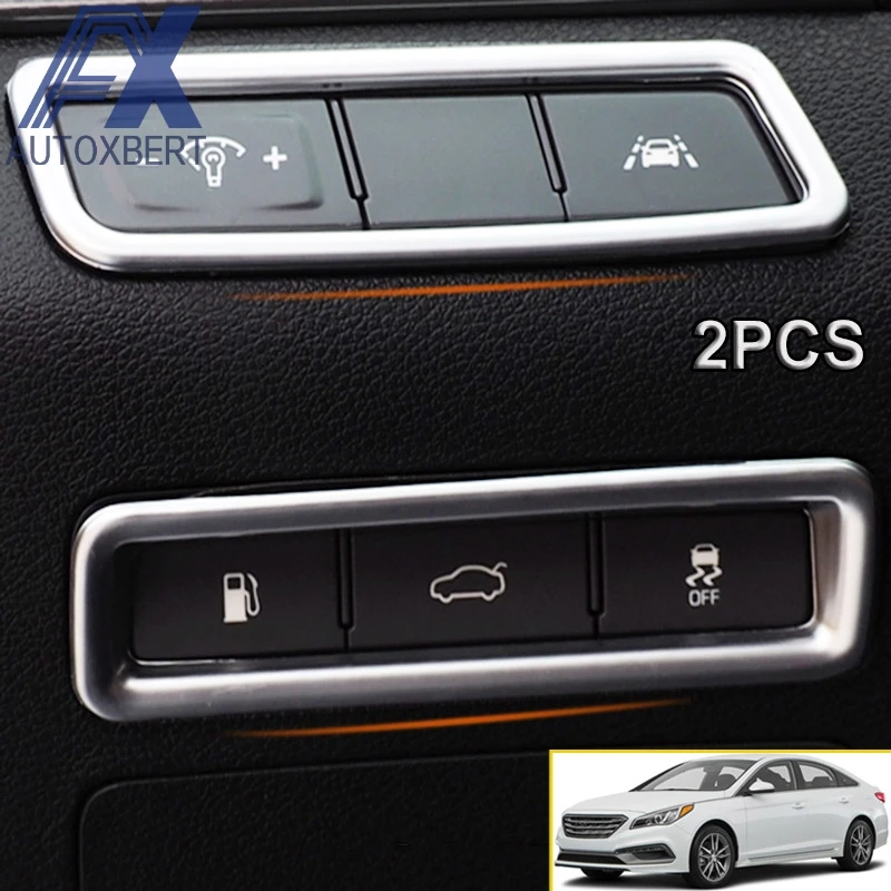 

AX Chrome Center Console Control Switch Panel Cover Trim Bezel Molding Strip Garnish For Hyundai Sonata LF 2015 -2017 2018 2019
