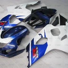 GSX-R600 2004-2005 K4 обтекатель Наборы GSX R 600 2004 Обтекатель GSXR 600 2004 белая, голубая обшивка