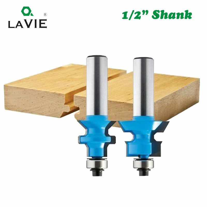 LAVIE 2pcs 12mm 1/2 Shank 120 Degree Router Bit