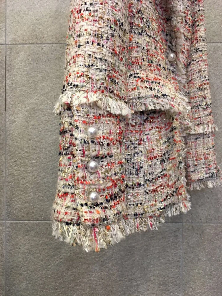 2019 Spring New Women Coat Was Thin Color Plaid Small Suit Jacket Female Temperament Retro Check Pattern Chic Suit Tide