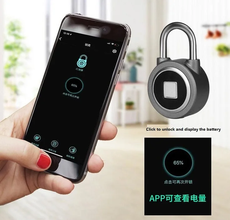 Противоугонные Smart отпечатков пальцев замок Keyless Bluetooth телефон Приложение iOS Android приложение управления двери навесной замок для шкафов
