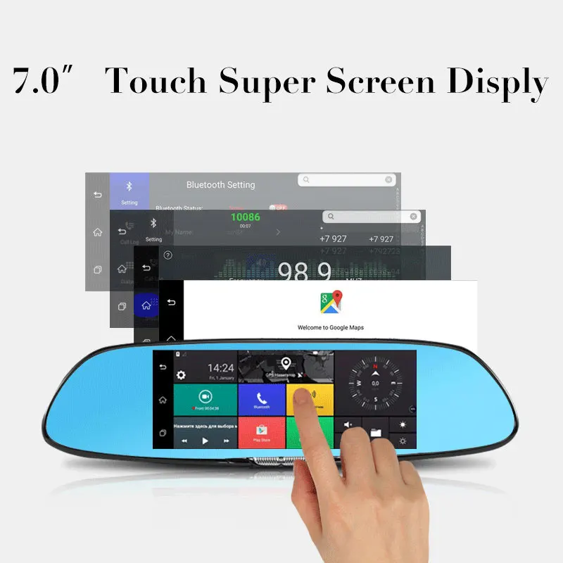 Продажа 3G font b GPS b font навигация автомобильный видеорегистратор 7