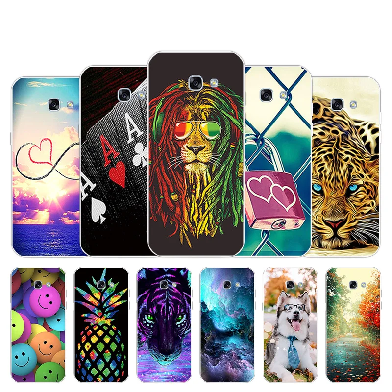 Cellphone TPU Case For Samsung Galaxy A5 2017 A520F Ultra Thin Smile Design Cover Soft Silicone For Samsung A5 2017 A520F