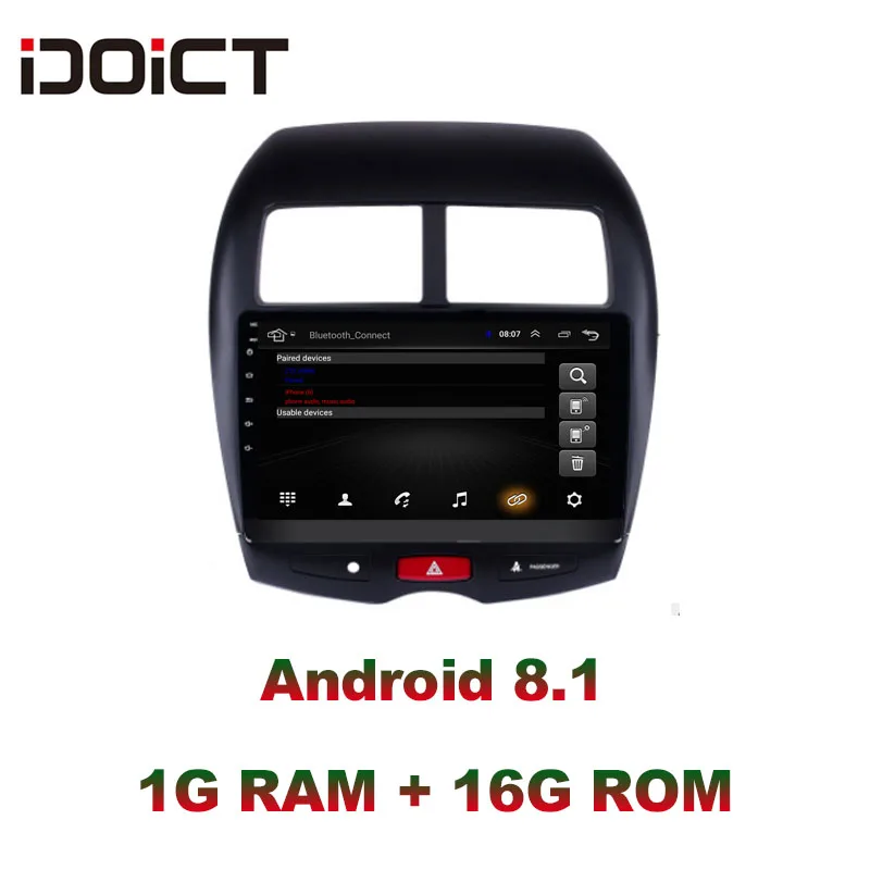 Clearance IDOICT Android 8.1 Car DVD Player GPS Navigation Multimedia For Mitsubishi ASX Radio 2010-2015 car stereo 3