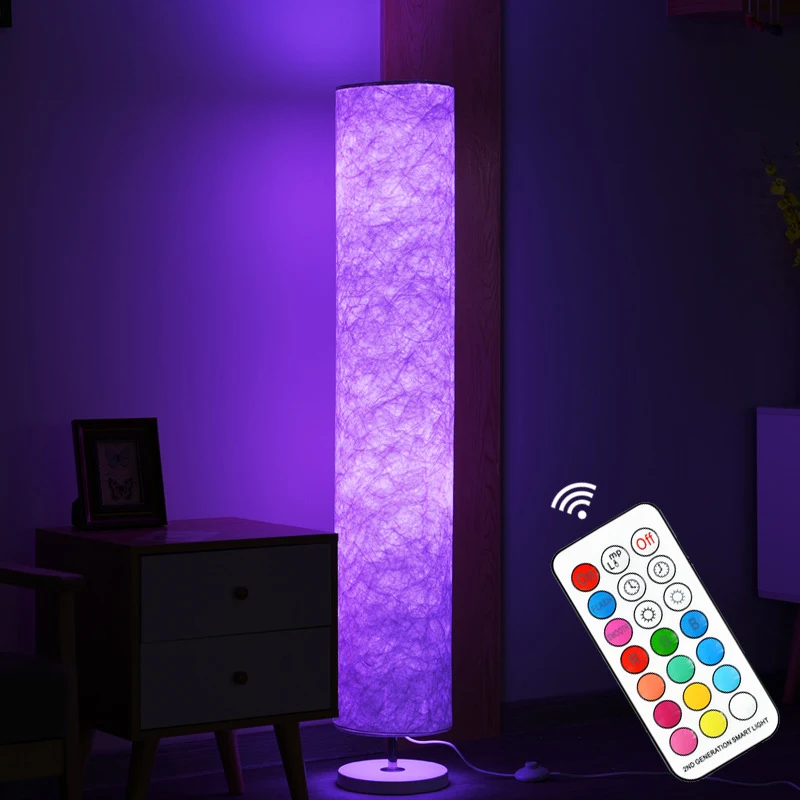 LED Boden Lampe stehlampe Licht Nordic Einfache Minimalistischen Design  Tuch lampenschirm Schatten für Wohnzimmer Schlafzimmer Atmosphäre -  AliExpress