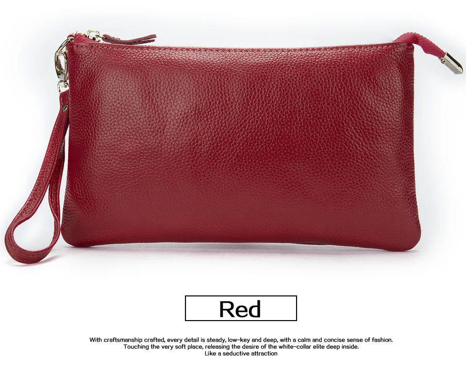 Wallet Female Card Holder Coin Purse Women Genuine Leather Long Wallet for Credit Cards Bag Purses for Women Shoulder Bags 16