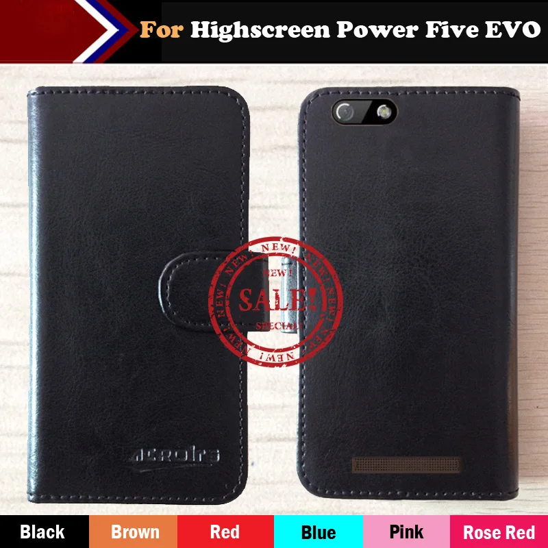 

Highscreen Power Five EVO Case Hot!!In Stock 6 Colors Leather Exclusive For Highscreen Power Five EVO Phone Cover+Tracking