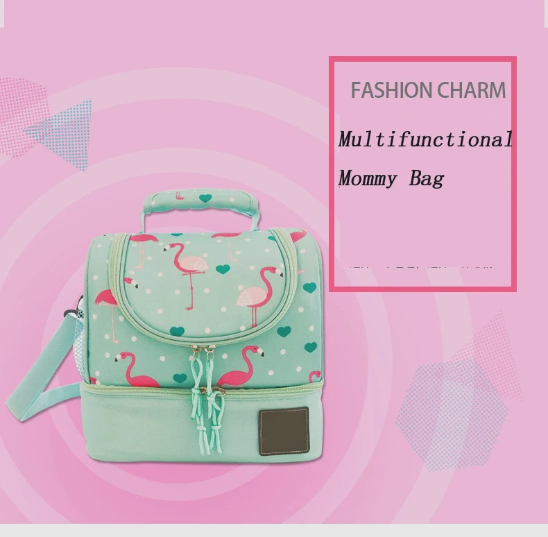 

Mother and infant Backpack printing portable Fresh-keeping package Oblique span Dexterous Mummy Bag Single shoulder fashion