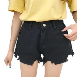Летние Короткие джинсы для женщин 2019 мешковатые из джинсовой ткани женские брюки-кюлоты повседневные брюки Горячая Распродажа