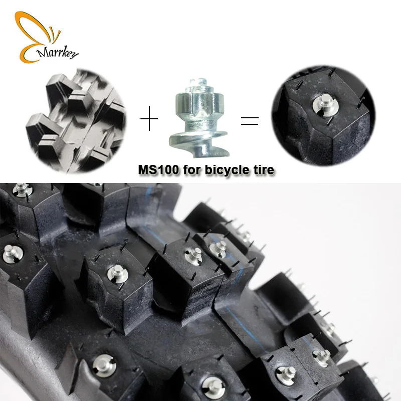 Шипы для шин Marrkey MS100 50 шт. 6*8 5 мм шипы велосипедные шины обувь ботинки|Цепи против