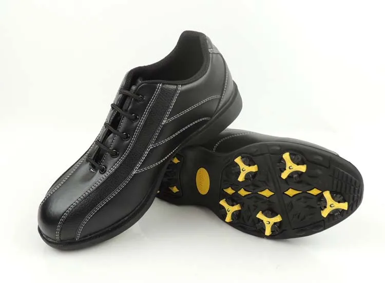 

golf shoes men women golfschuhe waterproof leather zapatos de golf para hombre chaussure spiker golfschoenen Nails Removable