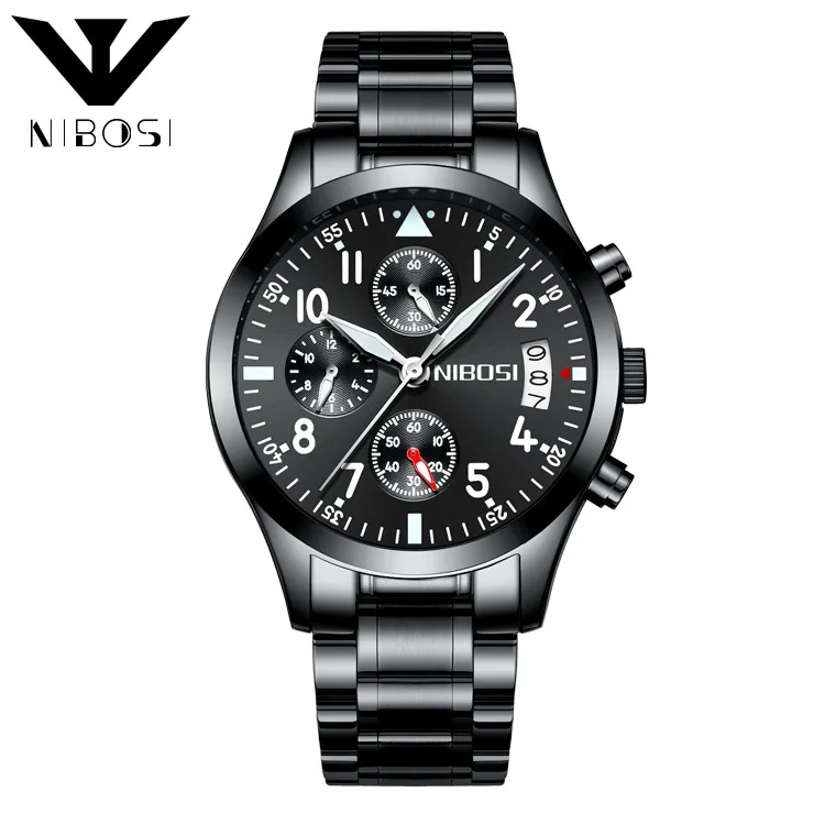 

Korean version of the series of stainless steel men's watches waterproof three-eye 6-pin men's watch