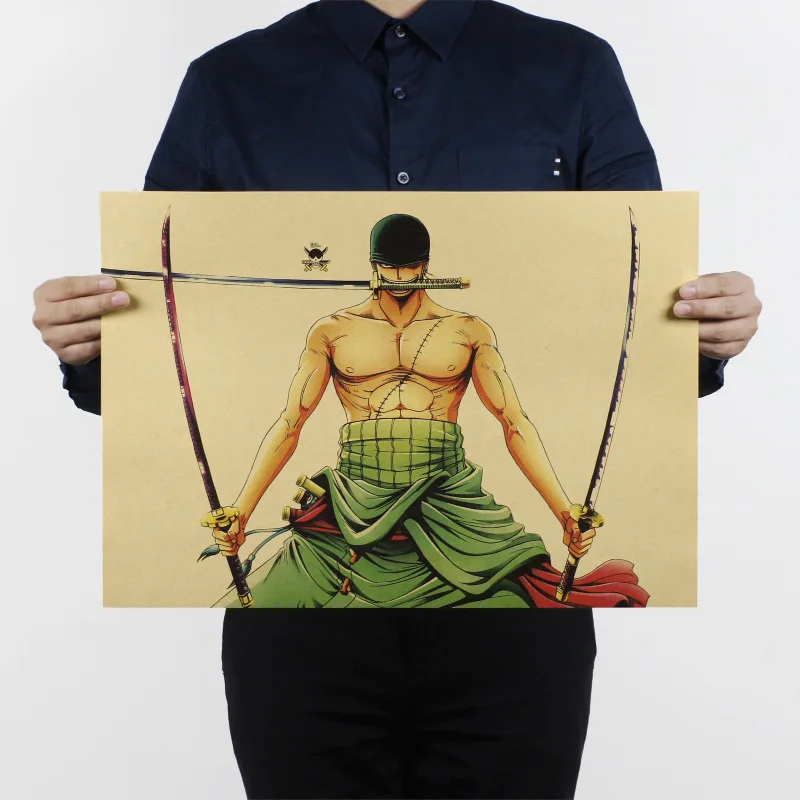 

ONE PIECE M STYLE/classic Cartoon movie Comic/kraft paper/bar poster/Retro Poster/decorative painting 51x35.5cm Free shipping
