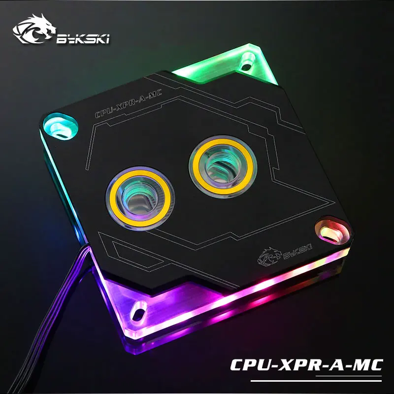 Bykski cpu-XPR-A-MC-V2 RBW RGB Led cpu блок водяного охлаждения для Intel 115x2011 2066 черный