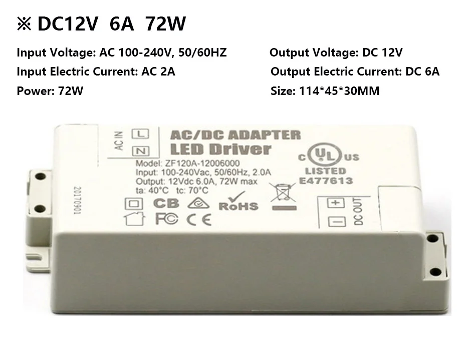 AC 100-240 V светодиодные фонари Внешний привод постоянного давления DC 12 V Мини ультра-тонкий маленький преобразователь небольшого объема косметическое зеркало мощность