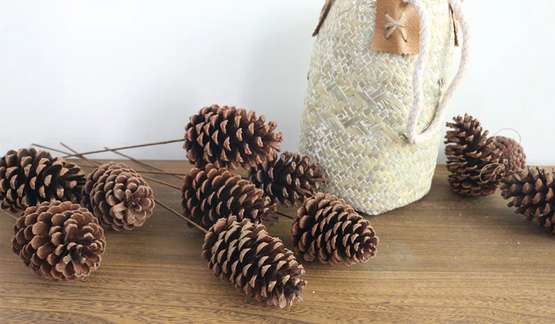 JAROWN Wooden Decoration Dried Pine Nuts Pine Cones For Christmas Holiday DIY Party Ornament Home Office Decor Supplies (8)
