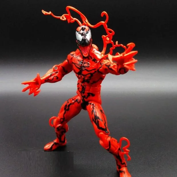 

1pcs 16CM PVC Scarlet SpiderMan Red Venom Clone Captain America3 Marvel Action Figure Collectible Avengers Movable Body