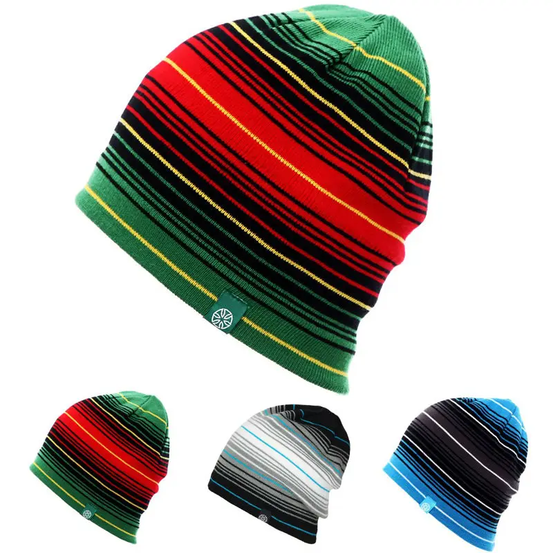 Unisex Men Women Skiing Hats Warm Winter Knitting Skating Skull Cap Hat