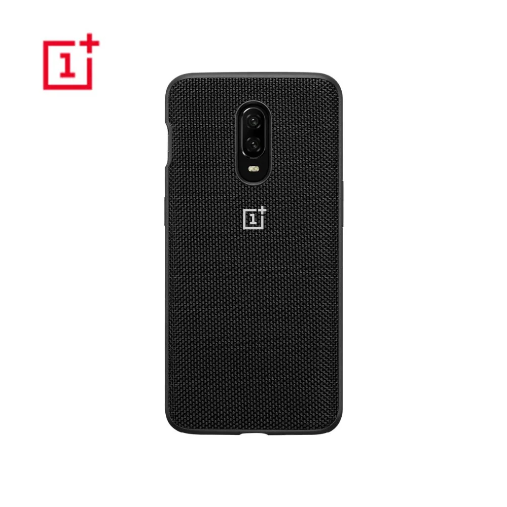 Официальный чехол для OnePlus 6 T оригинал нейлон карбон кевлар эбеновое дерево + TPU One