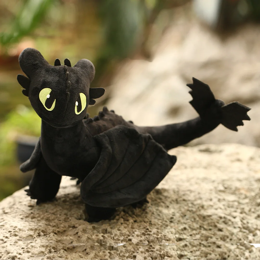 

35cm How To Train Your Dragon 3 Plush Toy Toothless Light Fury/Night Fury Stuffed Animal Doll for Kids Children Birthday Gift