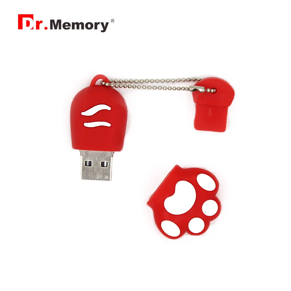 Мультяшные USB флэш накопители 64 ГБ кошка медведь лапа животное флешка
