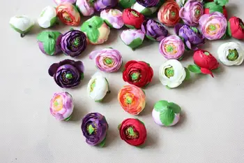 

50pcs 1.3" Tea Rose Buds Artificial Silk Flower Heads For Wedding Home Bridal Bouquet Decoration