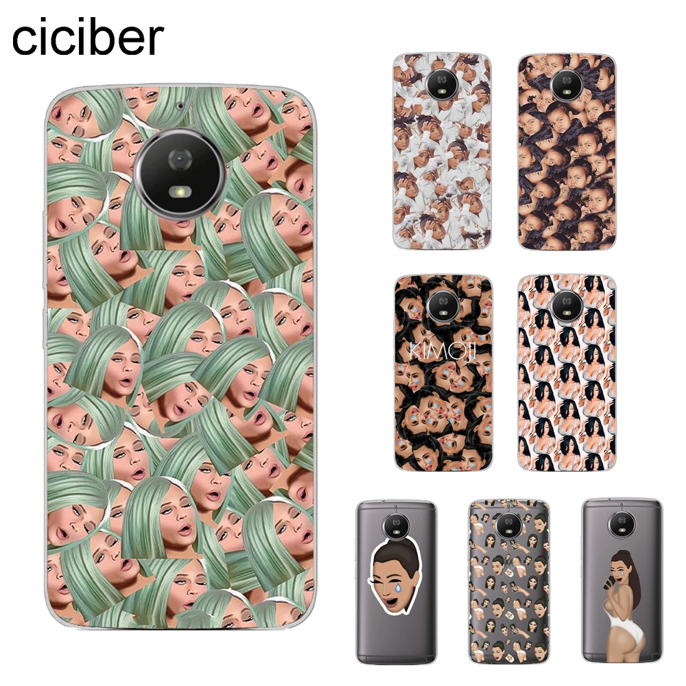 

ciciber Kim Kardashian Kanye Cover For Motorola Moto C Z2 Z3 ONE G4 G5 G5S G6 E4 E5 Play Plus Power X4 Phone Case Soft TPU Coque