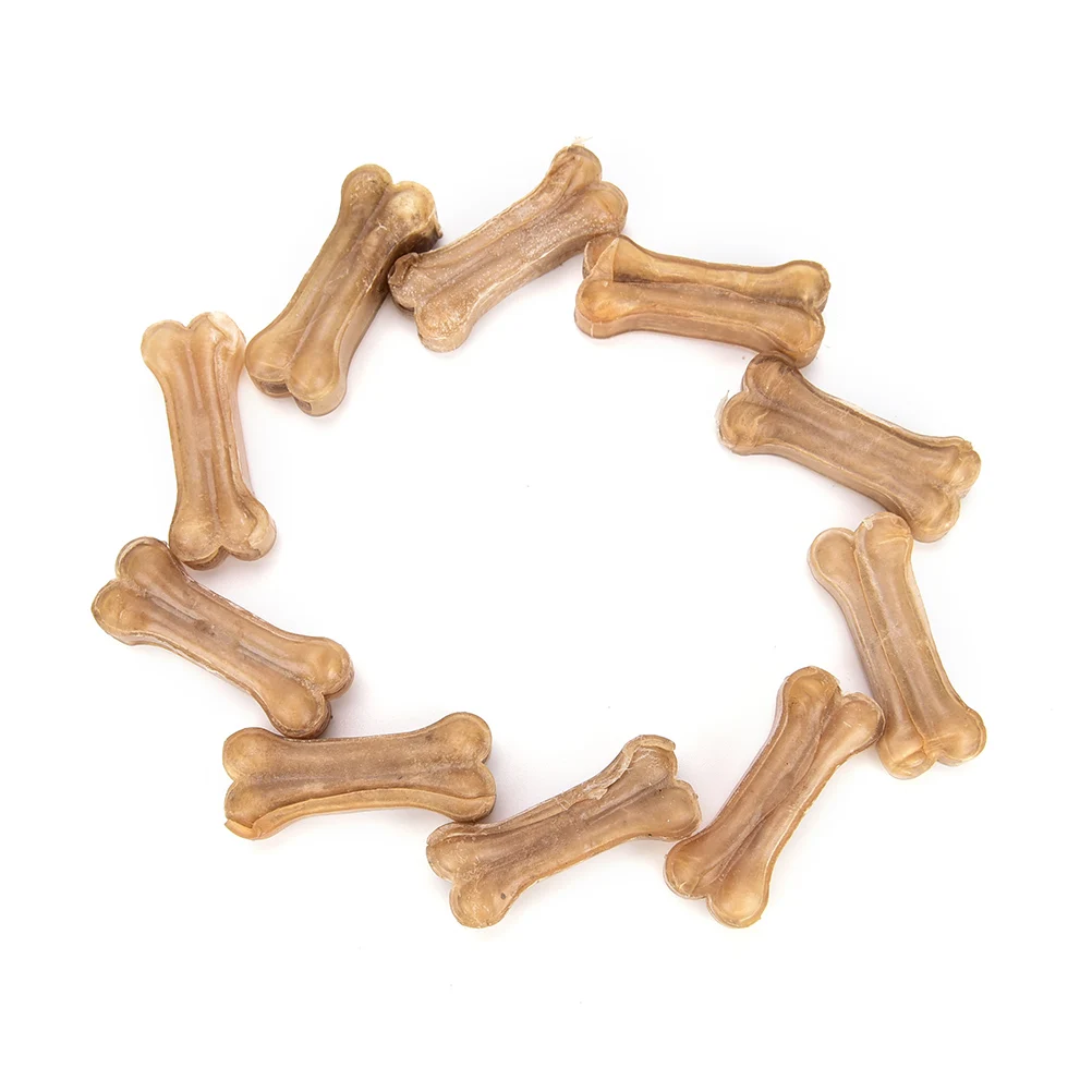 High Quality Crystal Leather Pressing Bone Chews Snack Food Treats Dogs