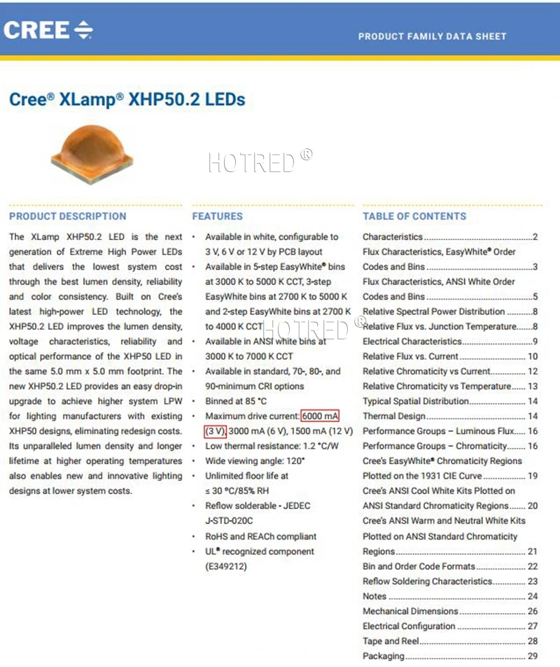 Комплект CREE XHP50.2 3 в 2-го поколения холодный белый 6500-7000 к светодиодный диодный шарик лампа 3 в версия 6А с 20 мм 16 мм DTP медь MCPCB