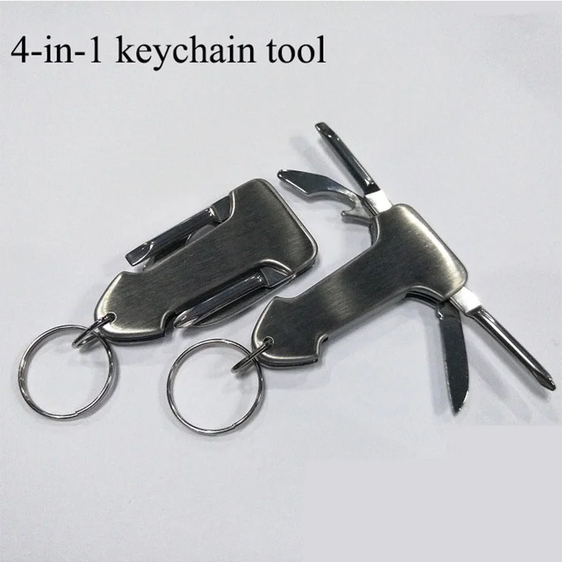 Portable Emergency Multi function Keychain Tool Screwdriver Folding