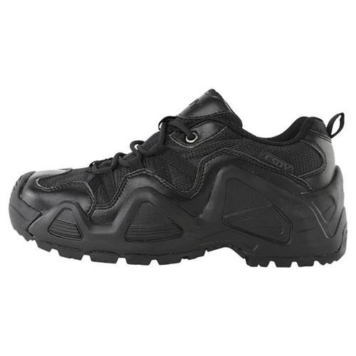 Мужская Рабочая обувь; Мужская Уличная обувь; военные армейские ботильоны; нестираемые стильные дышащие кроссовки; обувь с низким верхом - Цвет: Black