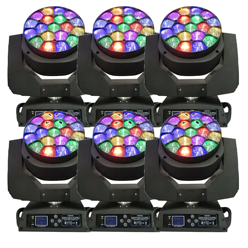 6 шт./лот светодиодный источник света 19*15 Вт большой пчелиный глаз Led движущаяся
