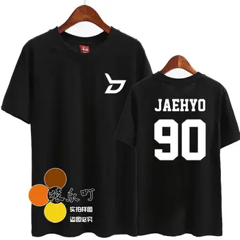 

Kpop block b cocnert same logo and member name printing black t shirt loose summer short sleeve o neck t-shirt