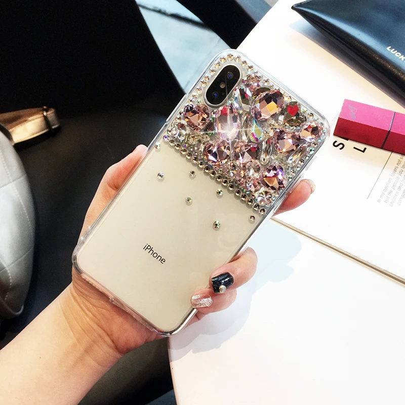 

Hot Luxury Bling Shiny Glitter Diamond Phone Cover Case For Blackberry KEYone Keith Jacky Key2 Leap Priv DTEK70 DTEK60 Q20 Q30