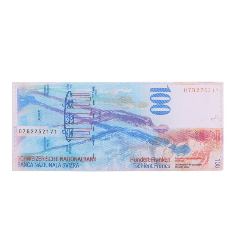 19x8,5 см мужской кошелек с рисунком банкнот Фунт Доллар Евро Кошелек для ключей Сумки для женщин - Цвет: 02