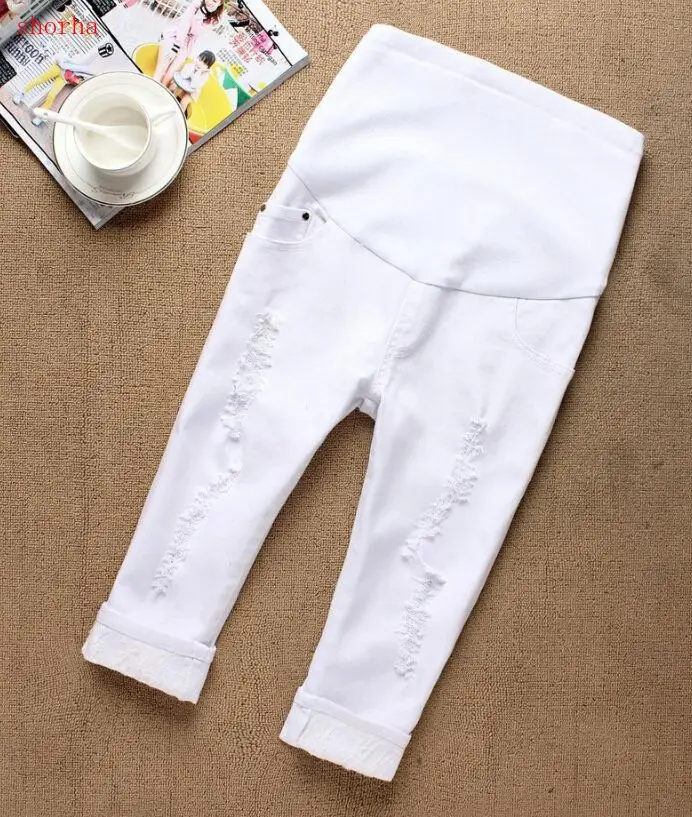 출산 바지 Capris 출산 청바지 임신 한 여성을위한 바지 캐주얼 Capris 슬림 탄성 코튼 Capris 여성 바지  Best Top5