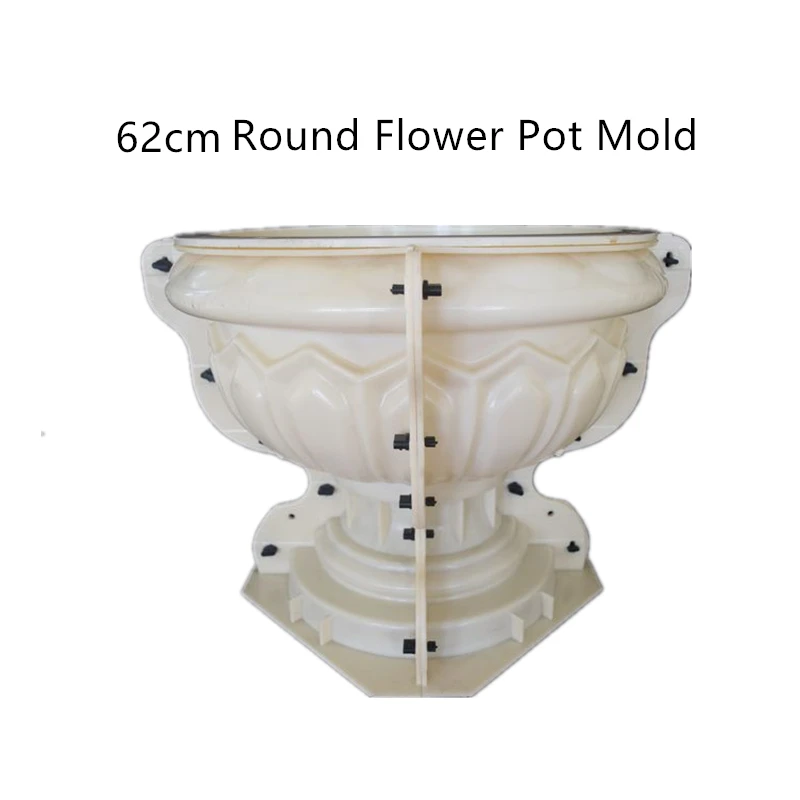 

62cm (24.41in) GRC Durable Home Gardening Bottom Casting Bonsai DIY Round Concrete/ Cement Flower Pot Mold