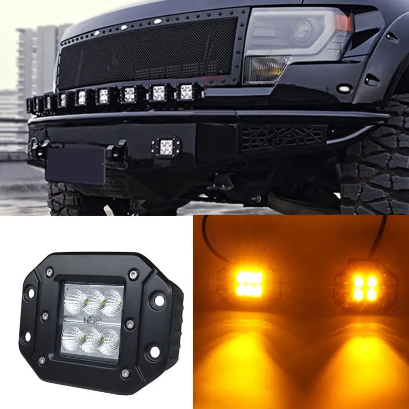 

1PC For JEEP Wrangler 6-LED Super bright Assist shoot the light 9-32V 18W