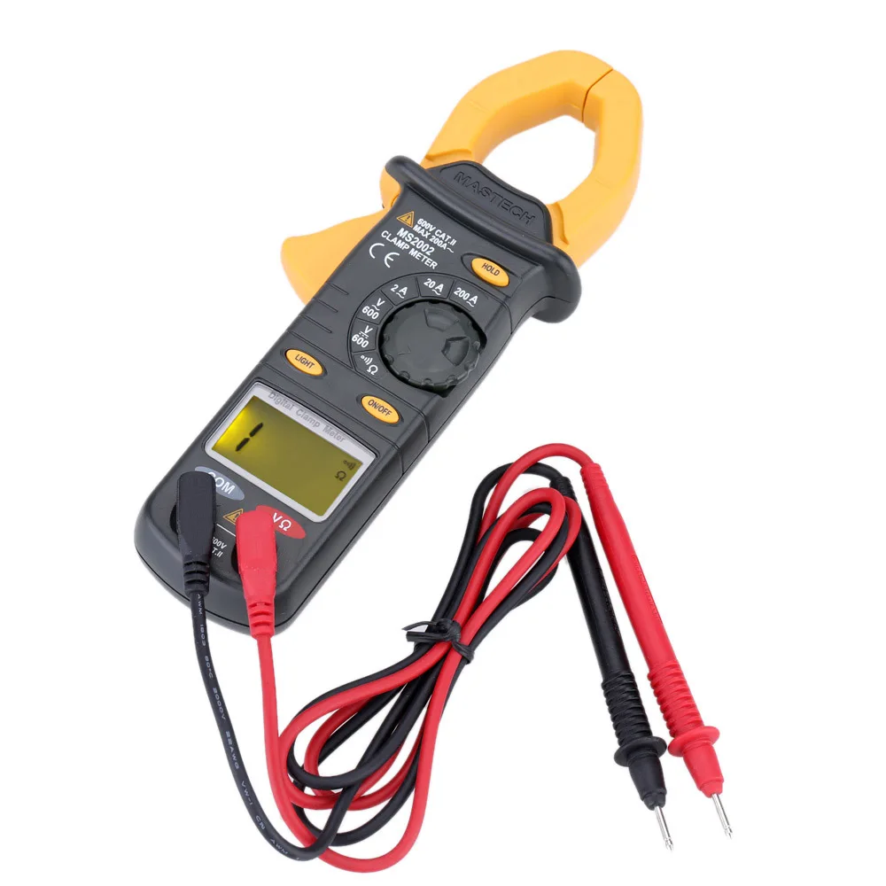 Mastech MS2002A Auto Ranging Digital Clamp on Meter 400A AC Current Tekpower Line Splitter with Back Light and Data Hold MS2002A+M920 Mastech MS2002A Auto Ranging Digital Clamp on Meter 400A AC Current Tekpower Line Splitter with Back Light and Data Hold MS2002A+M920
