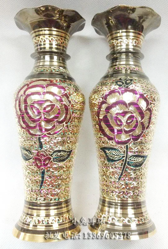 

Manufacturers selling 100% Genuine 12 rose vase Bronze pakistan handmade copper vase