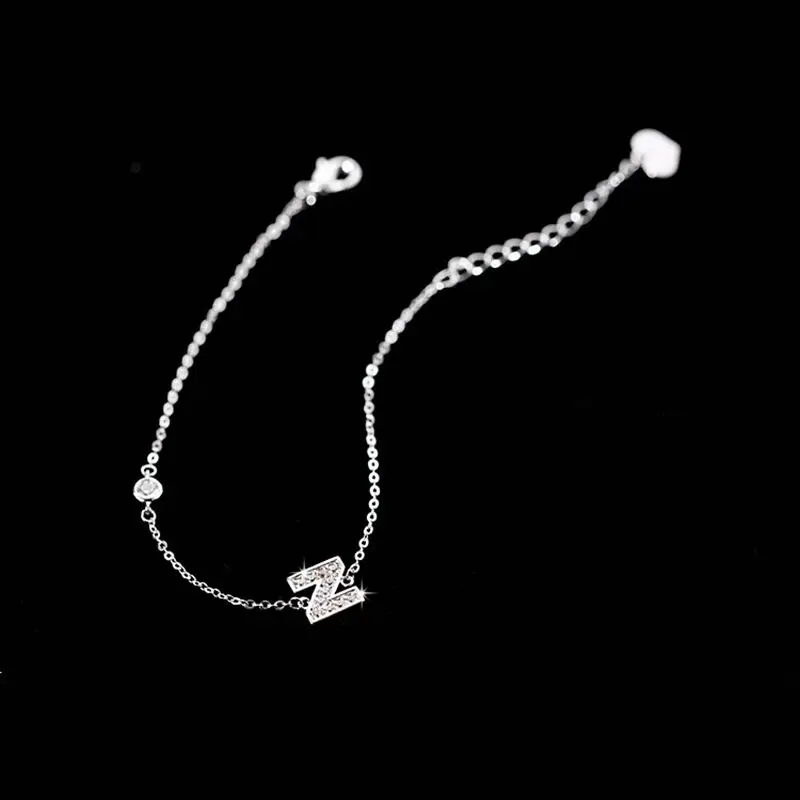 Браслет цепочка с буквами алфавита 26 дюймов|initial letter bracelet|bracelet chainbracelet fashion |