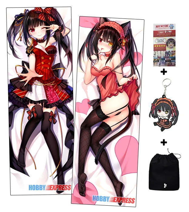 Наволочка для обнимающей подушки в японском стиле отаку Waifu от Dakimakura Tokisaki Kurumi