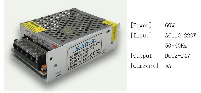DC 12V LED strip driver Power Adapter 1A 2A 3A 5A 10A 15A 20A Switch Power Supply AC110V-220V 24V Transformer Power 60W 78W 120W (6)