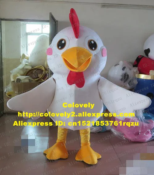 Huhn Chook Hahn Hahn Henne Küken Maskottchen Kostüm Erwachsene Cartoon Charakter Markieren Die Anlass Kommerziellen Straße zz6405